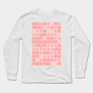 Girly Pinkish Geometric Pattern - Flowers & Stars #15 Long Sleeve T-Shirt